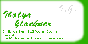 ibolya glockner business card